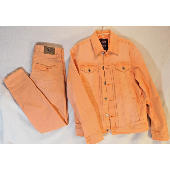 Jordan Craig Ross Atlanta Denim‎ Pant Mens 32x32 Orange Matching Jean Jacket Med